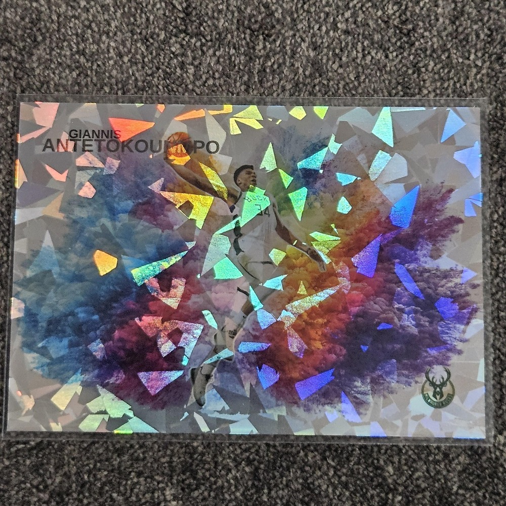 Giannis Antetokounmpo CUSTOM Cracked Ice‎ Color Blast Basketball Card Bucks/Heat